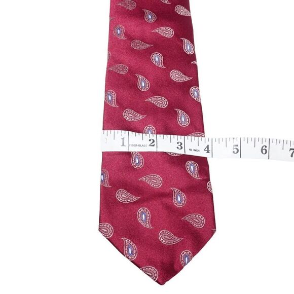 Wembley NWT Boys' Clip-On Red Paisley Tie - Picture 8 of 10